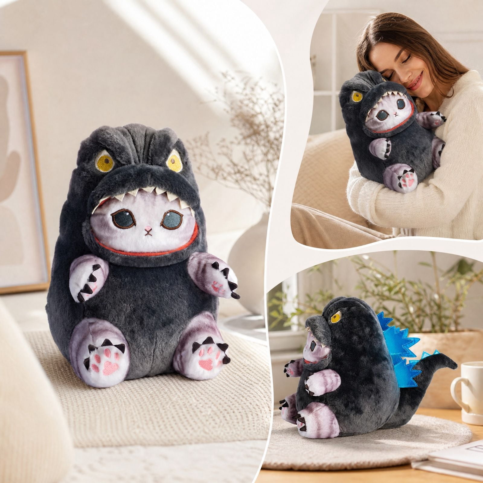 Mofusand Godzilla Plush 6 Inch Collectible Doll Cotton Collectible Birthday Gift For Adults Kid Fans S