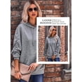 thumbnail image 5 of STARVNC Women Drawstring Long Sleeve Kangaroo Pocket Hoodie, 5 of 7