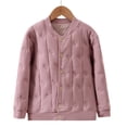 thumbnail image 2 of Boys Tshirts Toddlers Fall Winter Long Sleeve Warm Solid Button Down Jacket Purple 15 Over, 2 of 3