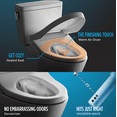 thumbnail image 3 of TOTO√É¬Ç√Ç¬Æ WASHLET√É¬Ç√Ç¬Æ S350e Electronic Bidet Toilet Seat with Auto Open and Close and ewater+ Sanitization, Round, Cotton White, 3 of 13