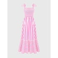 thumbnail image 2 of Pink Striped Maxi Dress With Tie Shoulder Straps And Smocked Bust For Beach Vacation, 2 of 4
