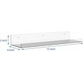 thumbnail image 3 of 2 Pack Acrylic Shelves for Wall Storage,15"Bathroom Storage Shelves Display,Wall Mounted Bookshelves for Children's Bookshelf Room Wall Decoration Bedroom Kitchen Living Room,Clear, 3 of 7