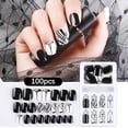 thumbnail image 2 of Vogacara 1 Juego de uñas sin pegamento de longitud media estilo cuadrado prensa mate en envolturas de cobertura completa suministros de salón kit de Juegos de manicura Siete Vogacara CE011881-07B, 2 of 6