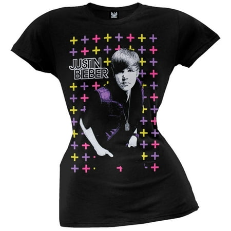 Justin Bieber - Cross Juniors T-Shirt (Justin Bieber Best Outfits)