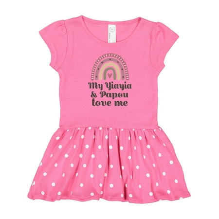 

Inktastic My Yia Yia and Papou Love Me Rainbow Gift Baby Girl Dress