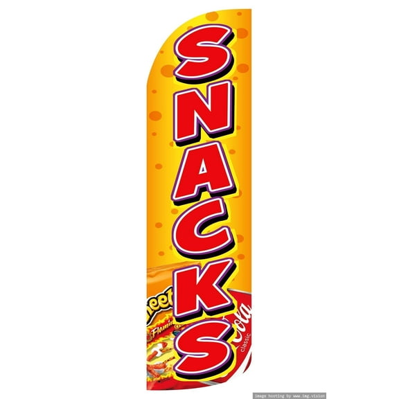 Snacks Windless flag Without Pole Advertisement /Business Flags | Feather Flag |