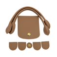thumbnail image 3 of Asas para bolso de ganchillo, juego de fabricación de bolsos de ganchillo con cierre de cuero PU, conjunto de fabricación de bolsos DIY, cubierta con Café, 3 of 8