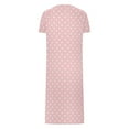 thumbnail image 6 of Fartey Women's Polka Dots Zipper Front Robes Loose Casual Short Sleeve Nightgown Soft Comfy Long Loungewear with Pockets Pink S, 6 of 8
