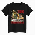 thumbnail image 5 of sdbrld Boys Christmas Short Sleeve Graphic Crewneck T-Shirt for 1T 2T Toddler Kids Holiday Black Sizes 1-2 Years, 5 of 5