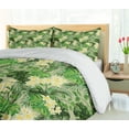 thumbnail image 4 of Ambesonne Floral Duvet Cover Sets, Exotic Plant Cover Pattern, 2-Queen, Lime Green and Khaki, 4 of 6