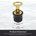 thumbnail image 5 of MARINE CITY Brass Snap Handle Drain Plug Easy Use Durable Strong and Sturdy Fine Finish with Innovative Design 1-1/4 Inches Drain Plug for Boats  Yachts  Kayaks  Marines Pack of 1, 5 of 7