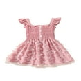 thumbnail image 1 of Robe d'Été pour Fille Sans Manches à Boutons devant Butterfly Robe Trapèze, 1 of 9