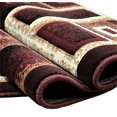 thumbnail image 5 of Handcraft Rugs-Modern Contemporary Brand New Area Rugs-Abstract Carpet with Frame/Boxy/Cube Pattern-Shed free Burgundy Red/Beige/Ivory/Black2x7 feet Runner, 5 of 8