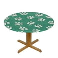 thumbnail image 3 of HAOXIT Dog Paw Print Table Cloth, Paw Round Tablecloth Decorative Fabric Table Cover for Dining Table, Buffet Parties 31-35, 3 of 8