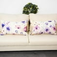 thumbnail image 2 of Floral Throw Pillow Covers 12x20 Set of 2 Spring Summer Outdoor Decor Lumbar Pillow Cases for Home Couch Decorations Purple, 2 of 6