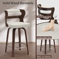 thumbnail image 3 of Dycanpo 26" Counter Height Bar Stools, Swivel Counter Stools with Back for Kitchen Island, Light Beige Gray, 3 of 10