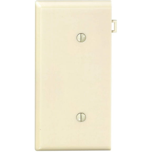 Leviton PSE14-I Ivory Strap Mounted Blank Sectional End Wall Plate