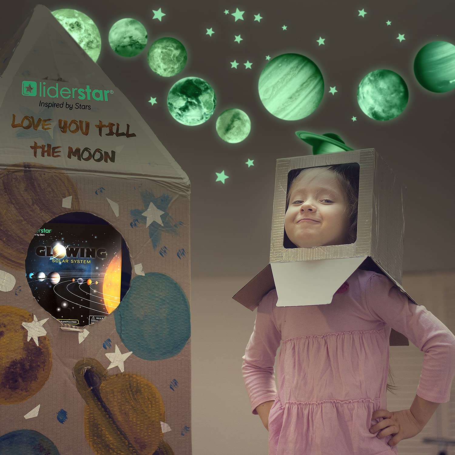 Glow In The Dark Solar System and Stars Wall Stickers – LIDERSTAR