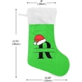 thumbnail image 2 of Coolnut Personalized Christmas Stockings 17.7 inch Customized Christmas Monograms R Green Xmas Stockings Socks Fireplace Hanging Stockings for Family Christmas Decoration, 2 of 6