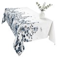 thumbnail image 2 of Blue Botanical Table Cloth Waterproof Tablecloths, Dragonfly Flower Leaf Retro Ink Style Tablecloth Dining Table Cover for Kitchen Party Tabletop Outdoor, Rectangle Tablecloth 54x108 Inch, 2 of 9