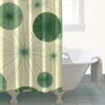 thumbnail image 4 of Green Tie Dye Fan Pattern Shower Curtain 84"x72" ,Bathroom Decorative Shower Curtains Set with 12 Hooks,Modern Waterproof Washable Shower Curtain, 4 of 6