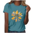 thumbnail image 1 of Tops Cortos para las Mujeres Blusas Impresas Manga Corta Cuello Redondo, Tops de Blusa para las Mujeres Primavera Verano Casual, 1 of 4