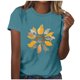 thumbnail image 1 of Tops Cortos para las Mujeres Blusas Impresas Manga Corta Cuello Redondo, Tops de Blusa para las Mujeres Primavera Verano Casual, 1 of 4