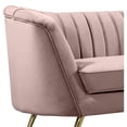 thumbnail image 4 of Pemberly Row Contemporary Pink Velvet Sofa with Sturdy Stainless Steel Legs, 4 of 8
