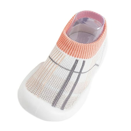 

Fashion Baby Shoes Casual Soft Sole Flat Shoes For Babys Low Top Fashion Printed Elastic Ankle Non Slip Lightweight Loafers Flats