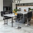 thumbnail image 6 of Bar Stools Set of 2, Height Adjustable Bar Chairs with Large Steel Home Kitchen, 6 of 10