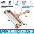 thumbnail image 3 of Zulay Kitchen Wire Cheese Slicer with Adjustable Thickness Stainless Steel - Copper, 3 of 9