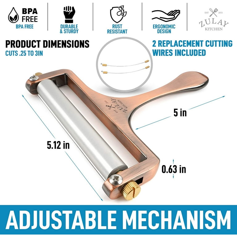 Aluminum Alloy Cheese Slicer Adjustable Thickness Kitchen Gadget