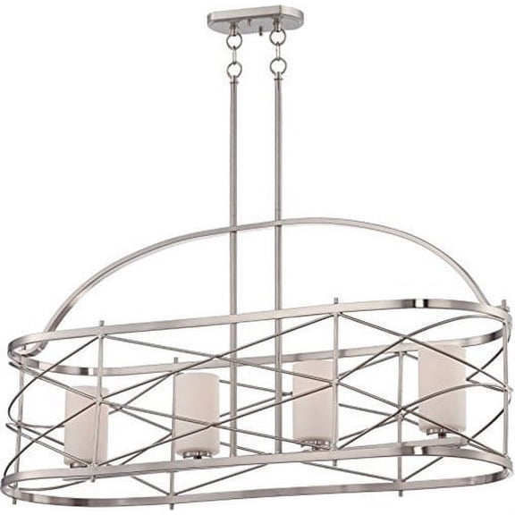 Nuvo 60-5334 - Ginger - 4 Light Island Pendant w/ Etched Opal Glass