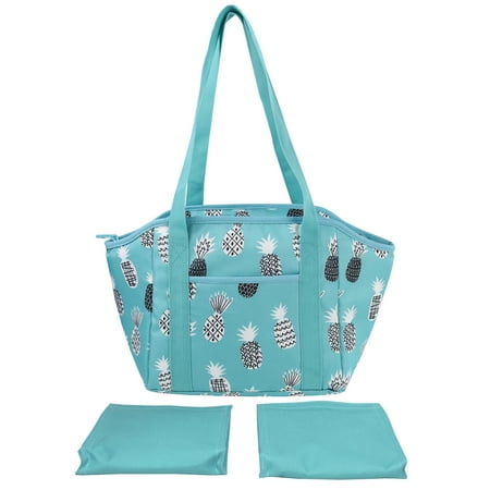 Cat Lunch Bag - Mainstays Satchel Lunch Kit with 2 Matching Ice Packs, Aqua Pineapple