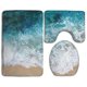 thumbnail image 1 of ABPHQTO Olas del mar azul Juego de alfombras de baño de 3 piezas Alfombra de baño Alfombra de contorno y tapa de inodoro ABPHQTO Cont-CHAPPLE-11315, 1 of 2