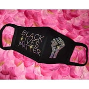Fashion Mask- Black Lives Matter/Fist Jeweled