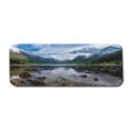 thumbnail image 1 of Nature Computer Mouse Pad, Mountains River and Open Sky Natural Beauties Norway Fjords Nordic Landscape, Rectangle Non-Slip Rubber Mousepad Large, 31" x 12", White Green Brown, by Ambesonne, 1 of 2