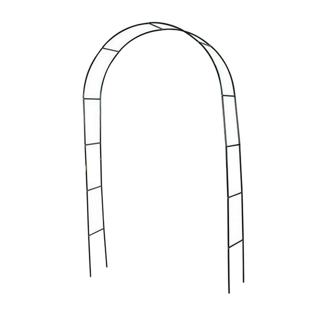 Rongfmy Wedding Arch Stackable Pergola Balloon Arch for Wedding Garden Easy Assembly 200X190X37CM Black