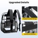 thumbnail image 5 of Mochila Vorspack, transparente y resistente, negra, para la universidad y el lugar de trabajo, 5 of 7