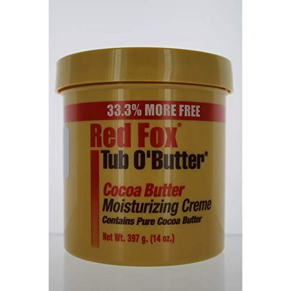 Red Fox Beurre de Cacao OButter Tub Crème Hydratante, 14 oz (Pack de 6)