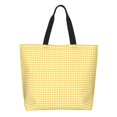 thumbnail image 1 of Balery Yellow Gingham Bolsa Tote Estilo Estético con Cremalleras, Bolsa de Hombro, Bolsa de Compras Grande y Plegable, 1 of 8