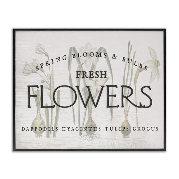 Stupell Industries Cottage Fresh Flowers Market Black Framed Giclee Art, 14 x 11, by Ziwei Li
