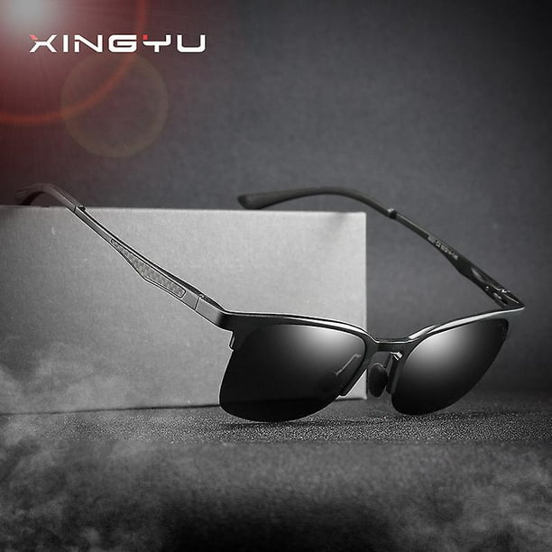 Men's And Women's All-aluminum Magnesium Polarized Sunglasses With Colorful  Film Series Carbon Fiber Anklet Half Frame Sunglasses Xy312