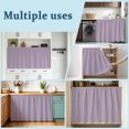 thumbnail image 6 of Purple Solid Color Cabinet Curtains 32"W x 55"L,Dustproof Sink Skirt Curtain for Kitchen Bathroom,Aesthetics Contemporary Luxury Adhesive Desk Skirt Door Cover Curtains for Pantry Office Closet, 6 of 8