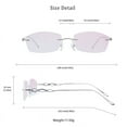 thumbnail image 5 of LifeArt Pure Titanium Frame Glasses/Blue Light Blocking Reading Glasses, Reduce Eyestrain, Stylish for Men and Women(Silver,+3.50 Magnification), 5 of 5