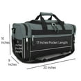 thumbnail image 7 of DALIX 21" Blank Sports Duffle Bag Gym Bag Travel Duffel with Adjustable Strap in Gray, 7 of 7