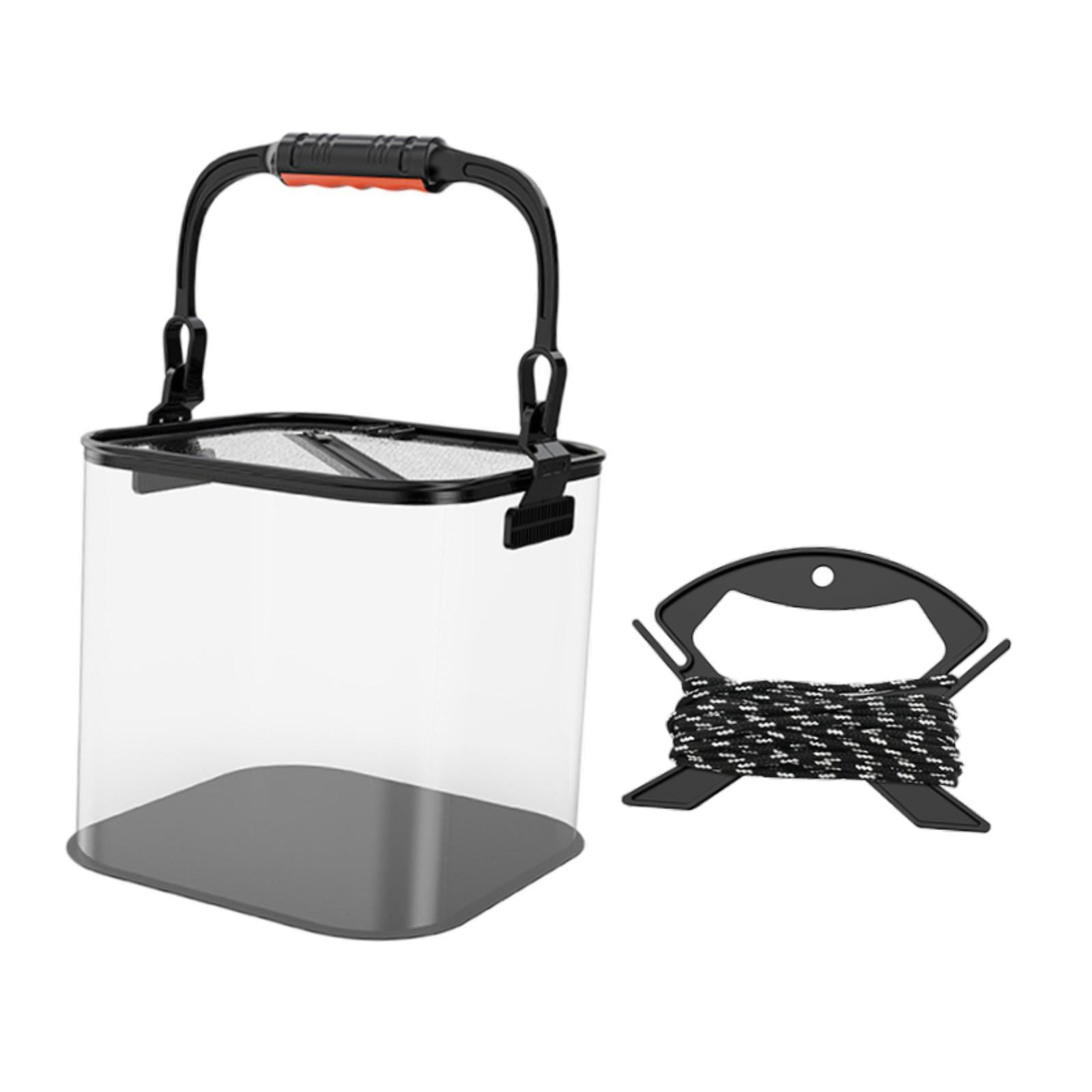 colaxi Folding ing Bucket Bucket Ergonomic Gear Lightweight with Camping Storage Container for Outdoor Gardening Black 20cm