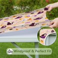thumbnail image 6 of Halloween Stretch Tablecloth 36x36 Square - Elastic Border Washable Cover with Festive Pumpkin and Ghost Design for Holiday Use, 6 of 6