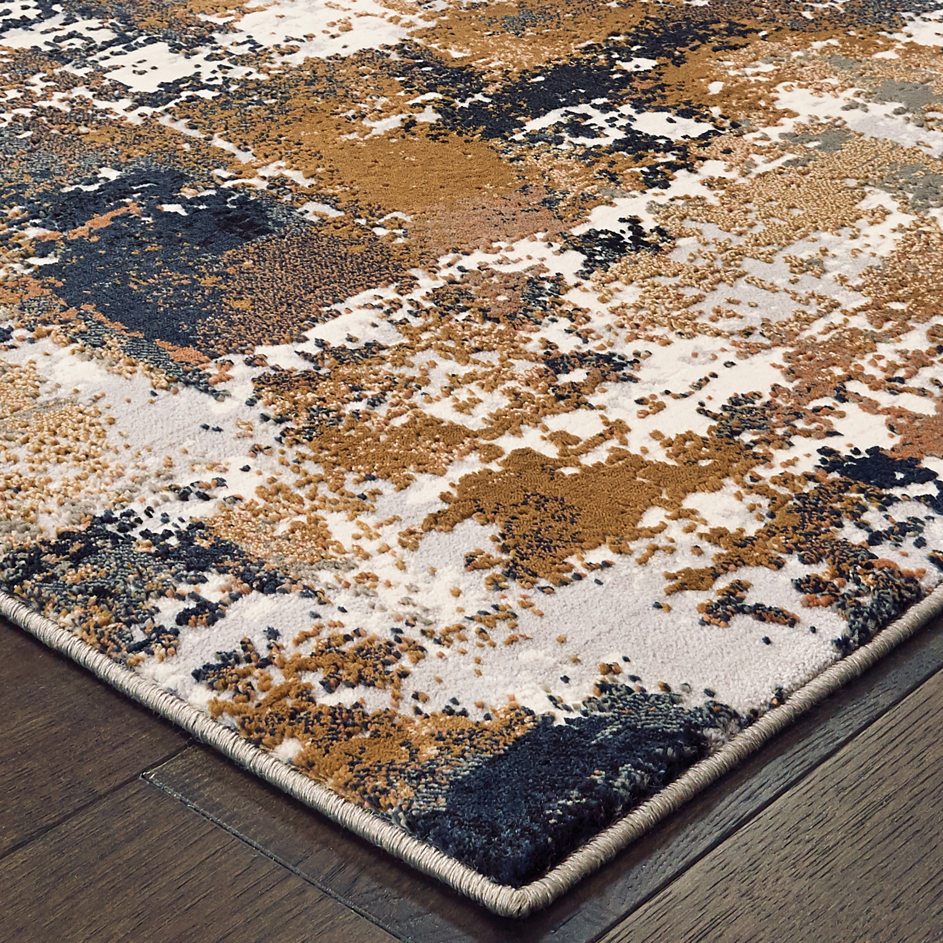 Avalon Home Brecken Hi-Low Textured Distressed Abstract Area Rug or Runner, Multiple Sizes