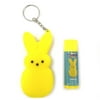 Peeps Lip Balm & Keychain Holder For Lip Balm- Yellow, Vanilla Marshmallow Crème, .12oz(3.4g)
